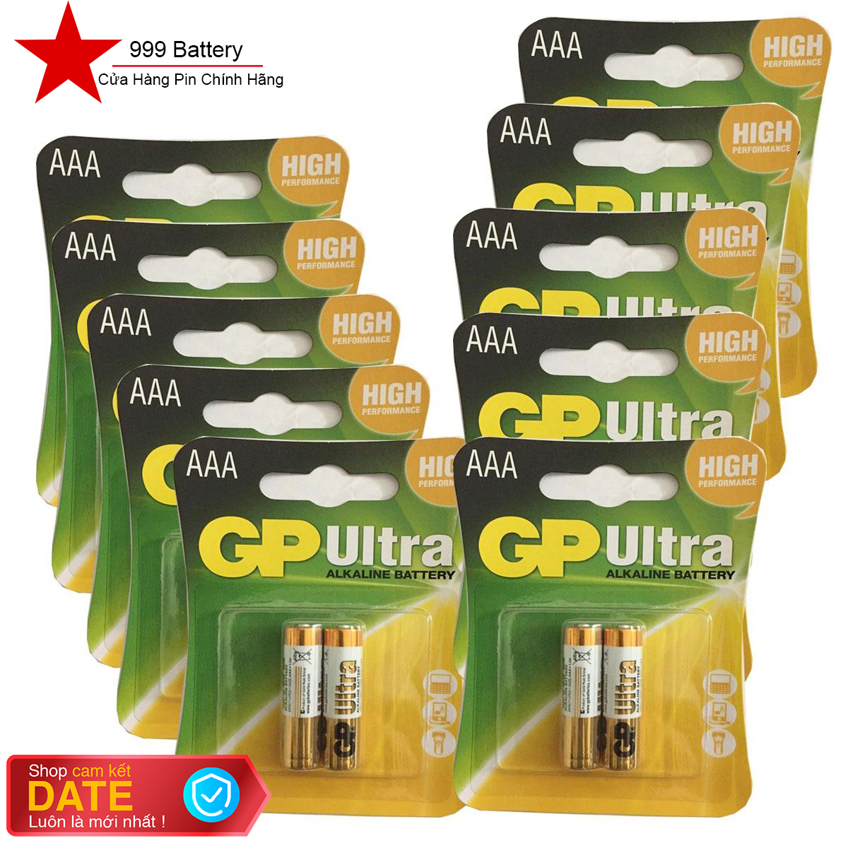 Combo 10 vỉ pin AAA GP Super Alkaline (1 vỉ 2 viên)