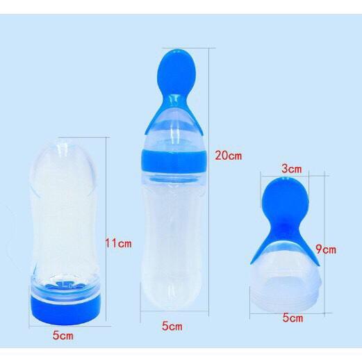 Bình thìa muỗng ăn dặm silicon cho bé