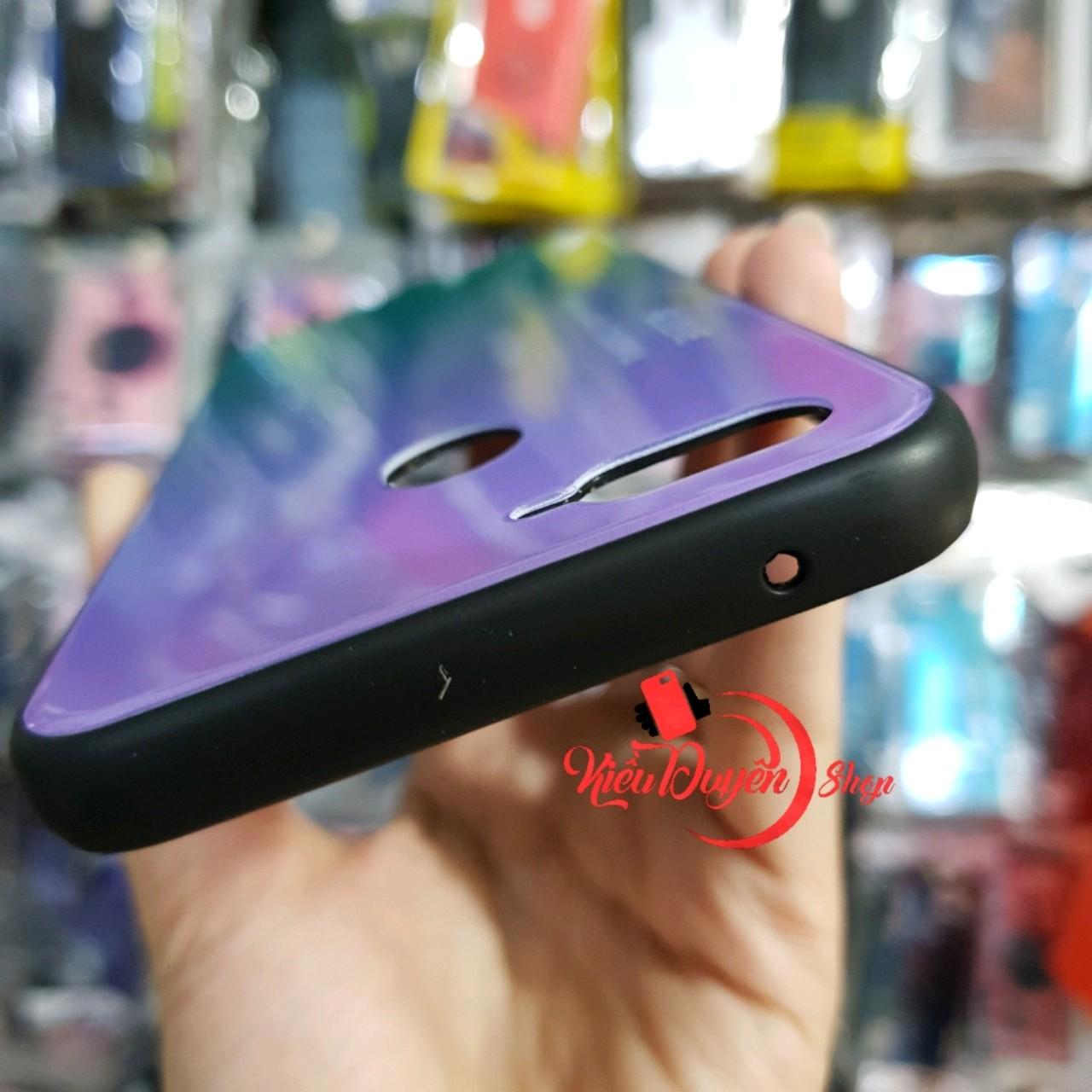 Ốp lưng Oppo F9,ốp lưng kính đa sắc