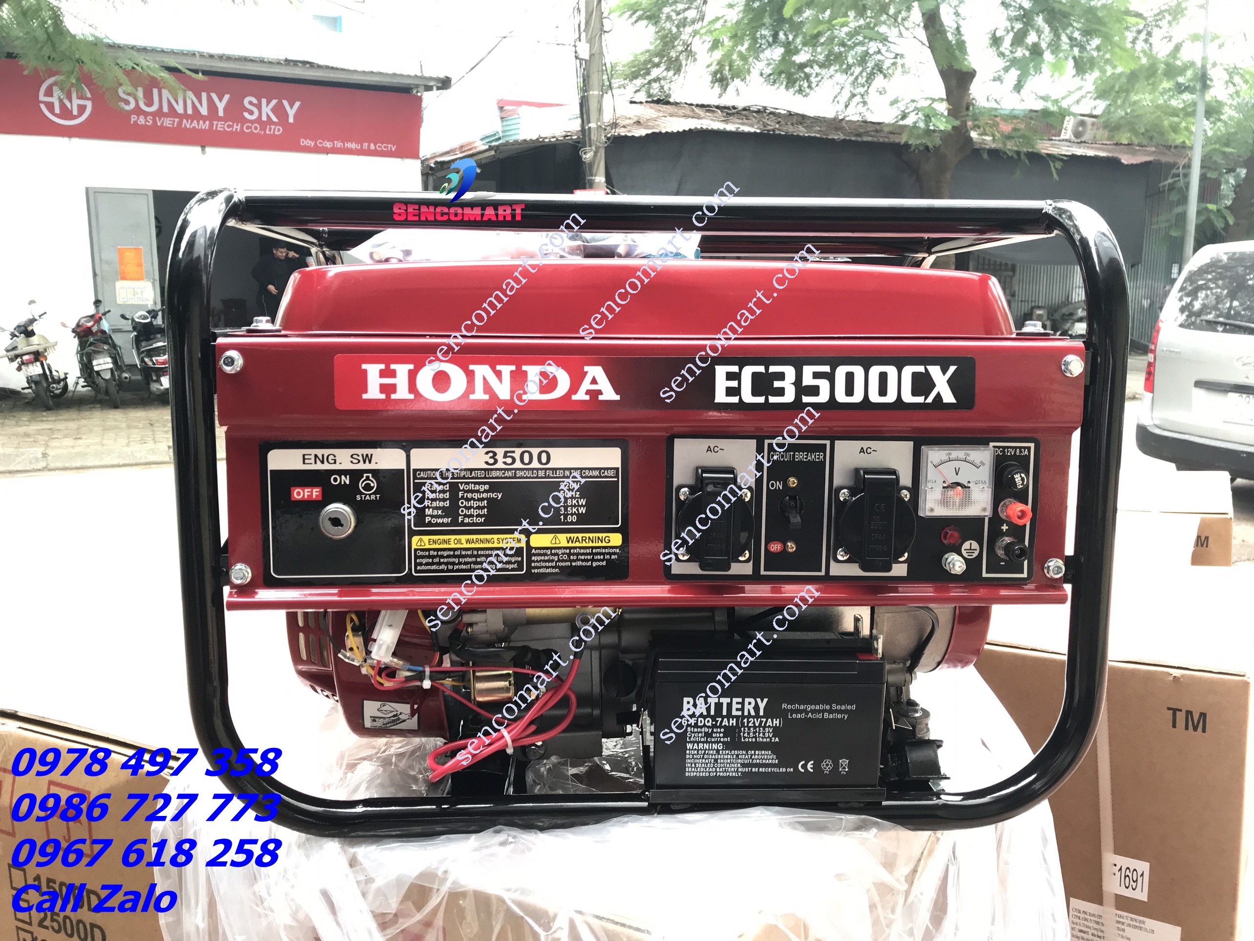 ĐỊA CHỈ BÁN MÁY PHÁT ĐIỆN HONDA 3KW EC3500CX