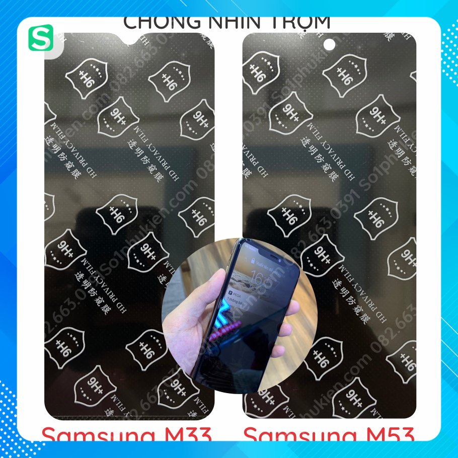 Dán cường lực chống nhìn trộm samsung m33 5g/ m53 5g nano & ppf
