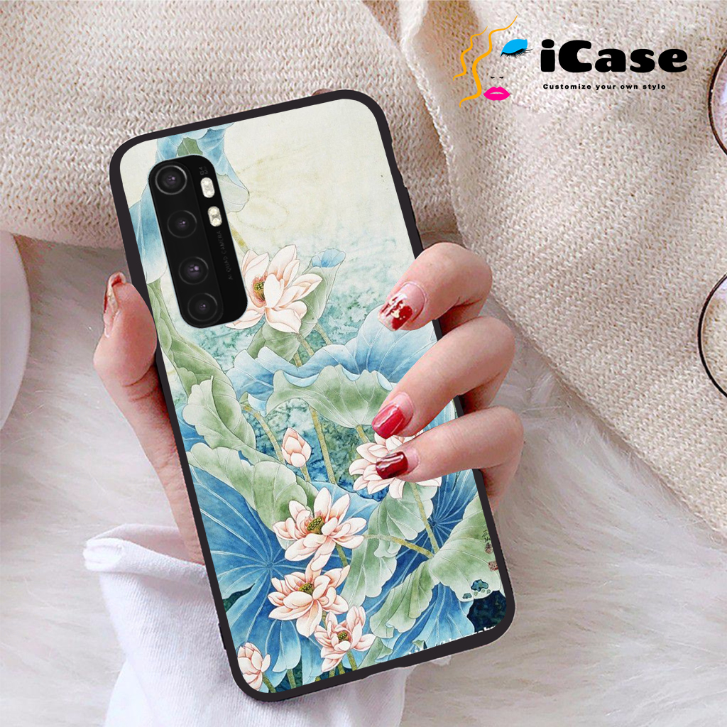Ốp lưng Xiaomi Mi Note 10 Lite viền dẻo TPU BST Sen