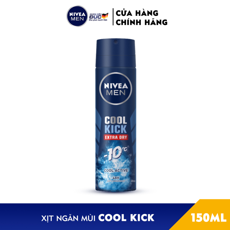 Xịt Ngăn Mùi NIVEA MEN Cool Kick Mát Lạnh (150ml) - 82883