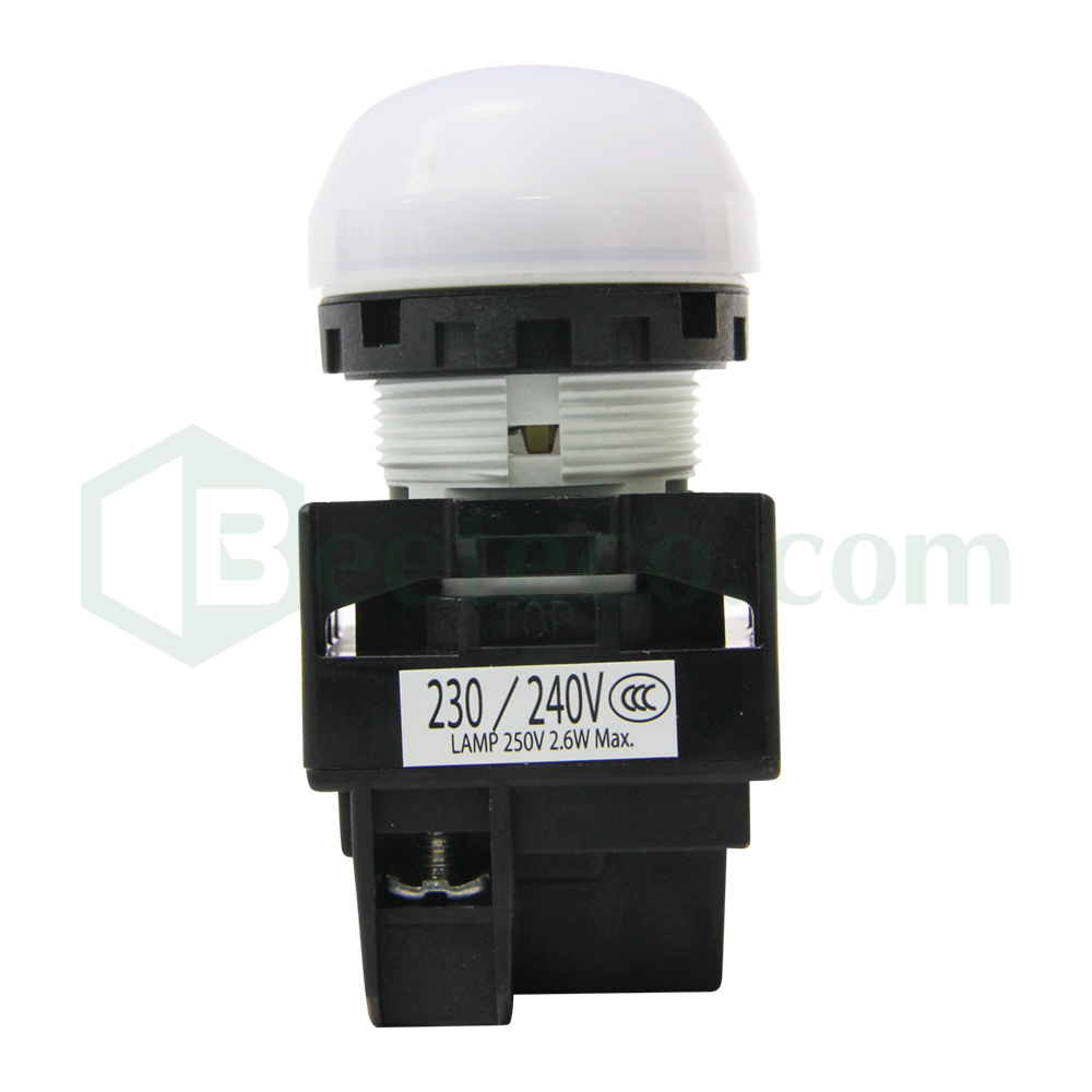 YW1P-2EQM3 : Đèn báo Idec phi 22, loại vòm, 220V AC/DC