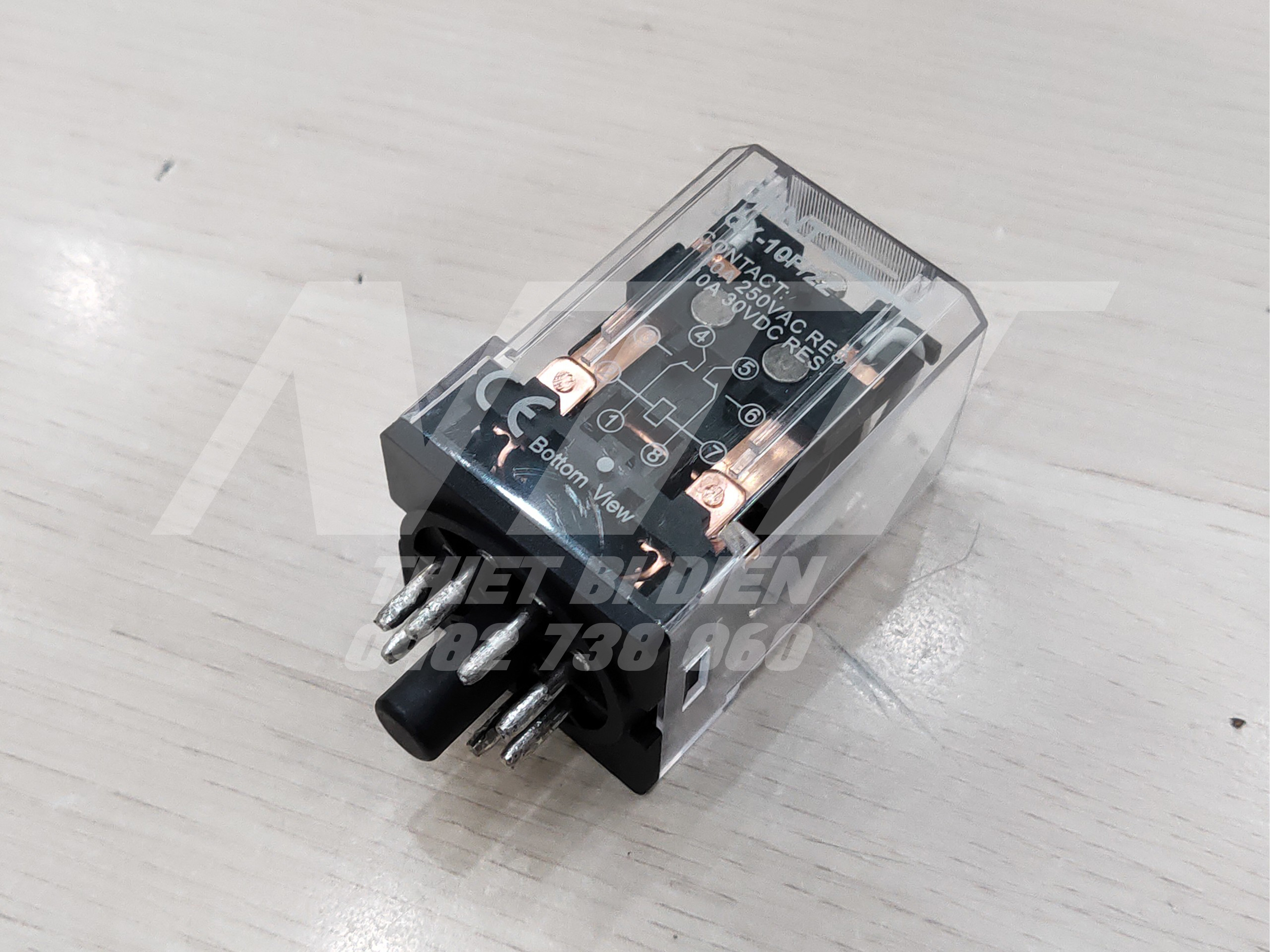 Relay kiếng 8 chân tròn JQX-10F/2 Chint