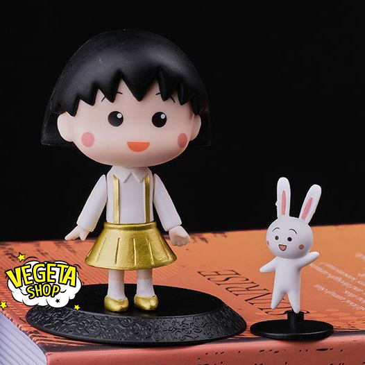 Mô hình Maruko - Nhóc Maruko - Momoko Sakura Q Posket - Nhân vật Marukochan chibi dễ thương trang phục đi học - Cao 9cm