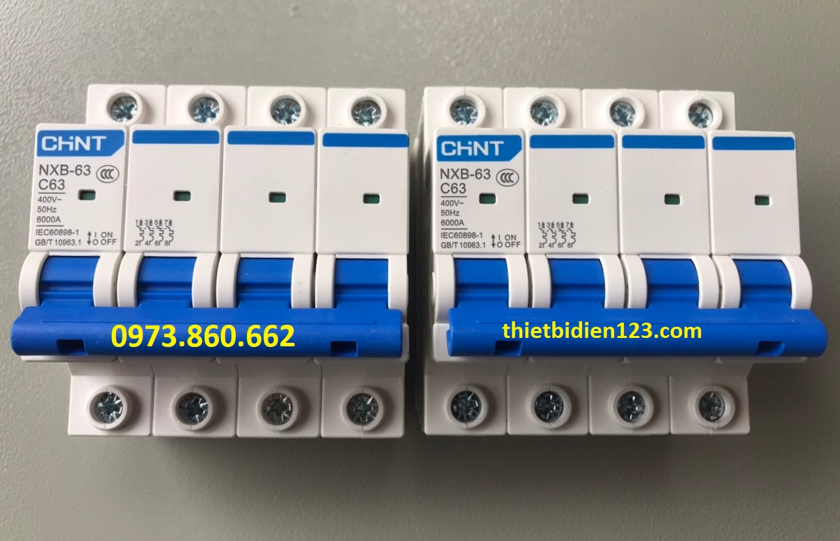 Aptomat CHINT chống chập NXB 4P 63A