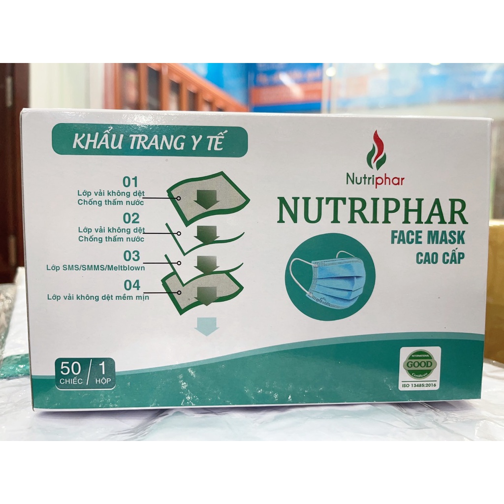 Khẩu trang y tế 4 lớp Nutriphar face mask H50c
