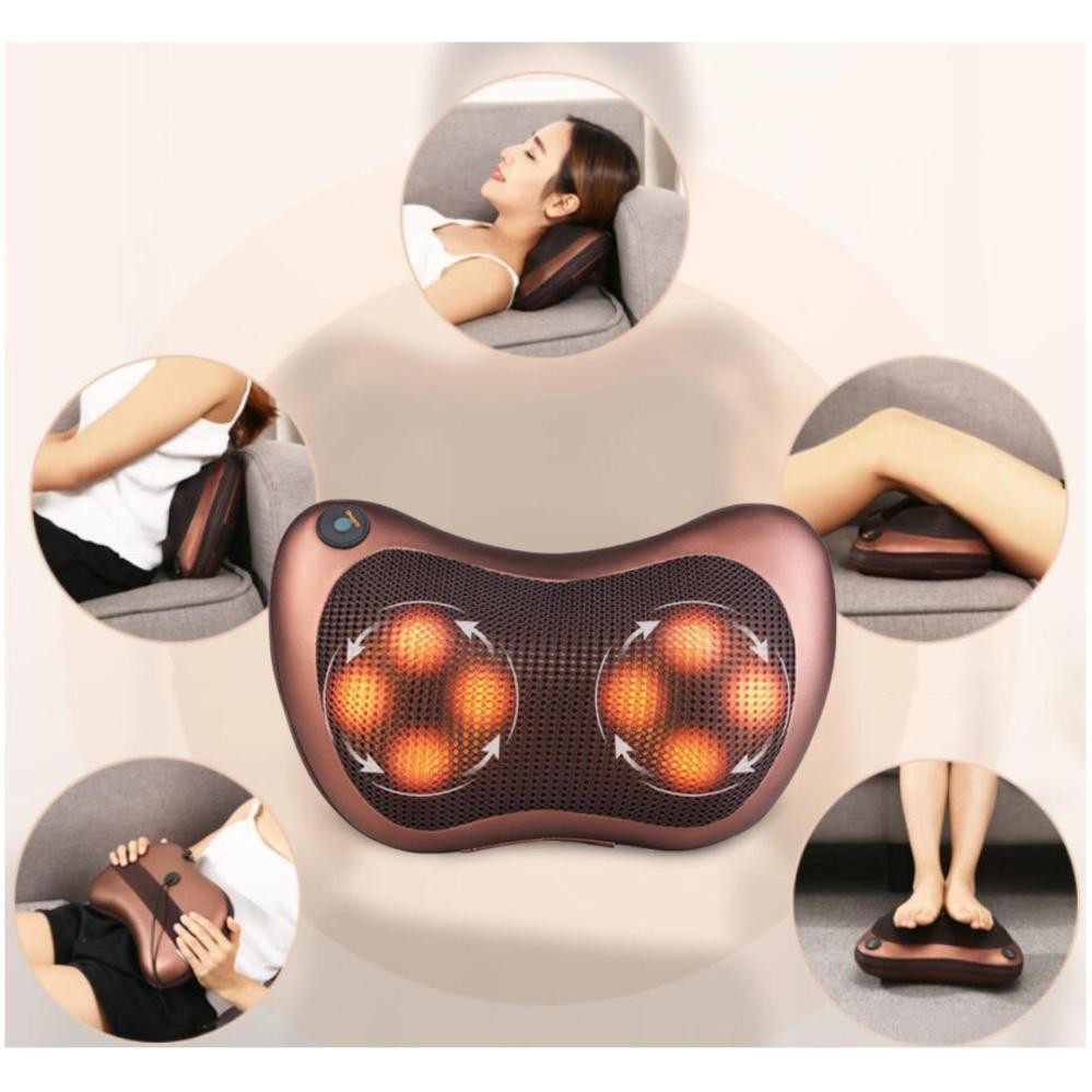 Gối massage hồng ngoại 8 bi
