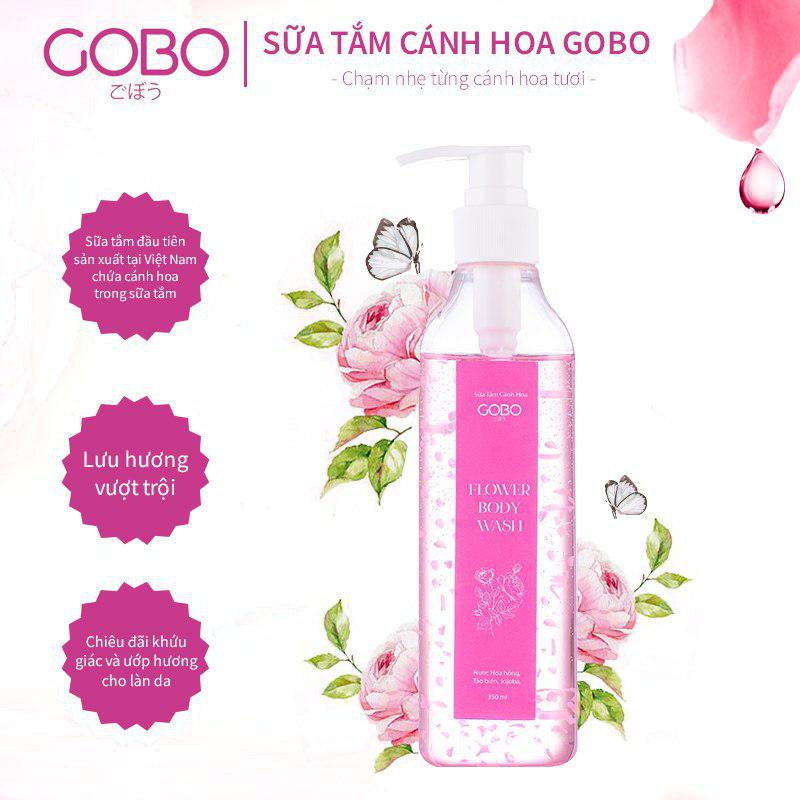 [TẶNG S.ỮA RỬA MẶT GOBO MINI] S.ữa tắm cánh hoa gobo