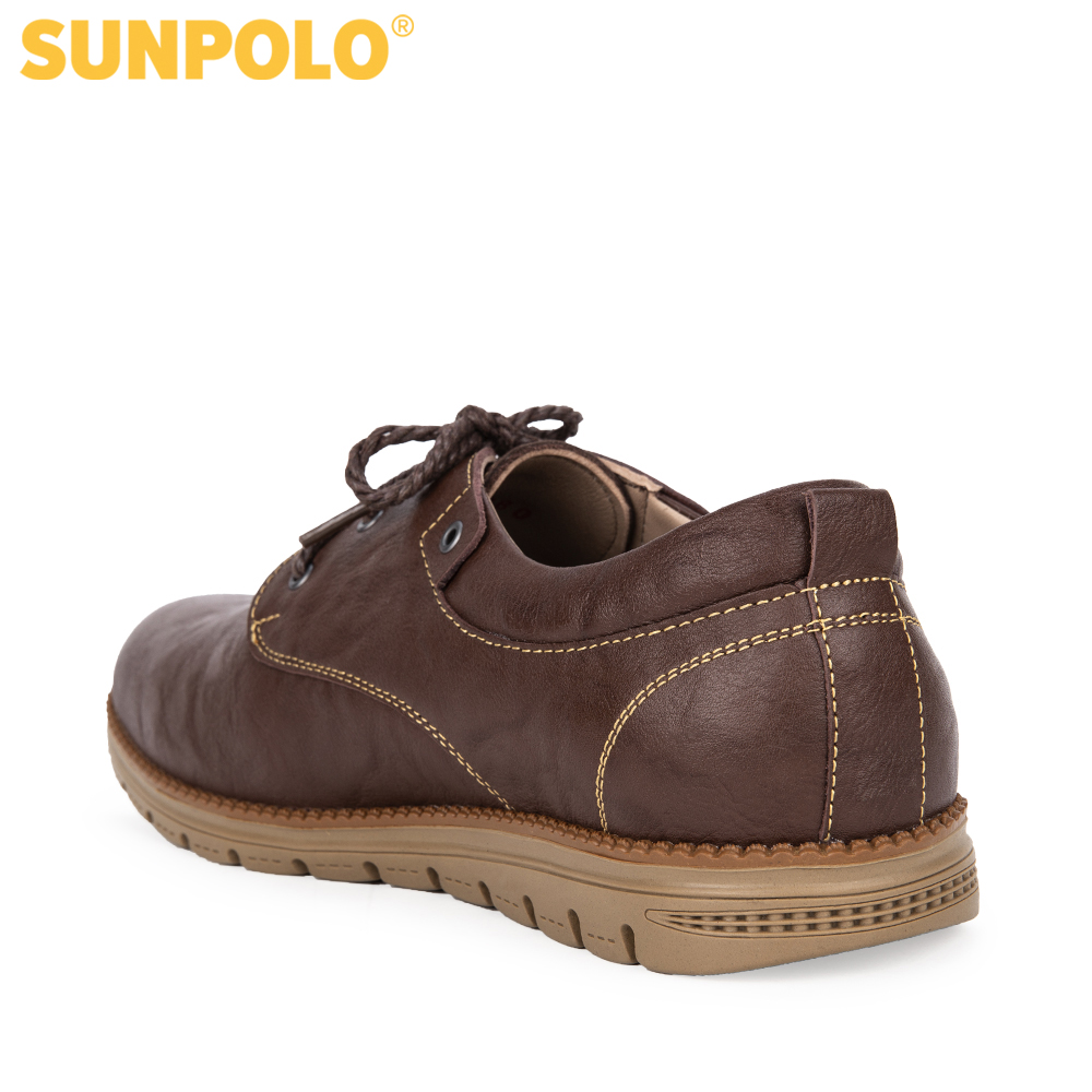 Sunpolo Cs4060 Cowhide Men's Shoes (Red Brown)