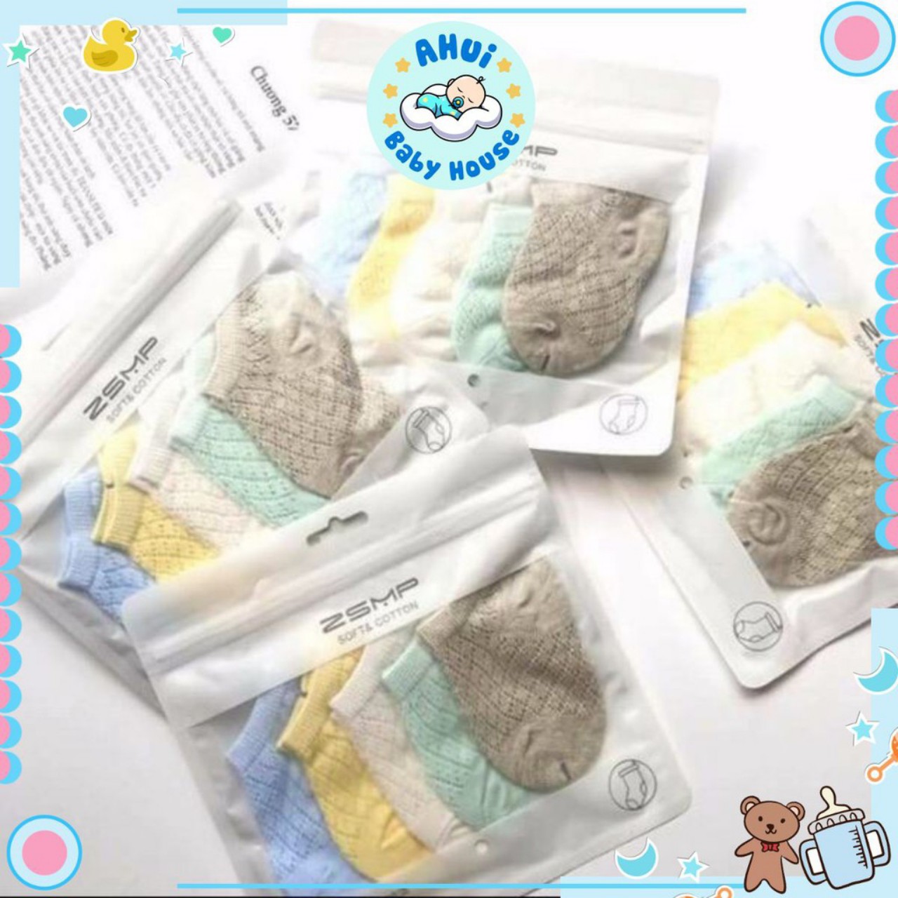 Set 5 đôi vớ lưới mùa hè cho bé