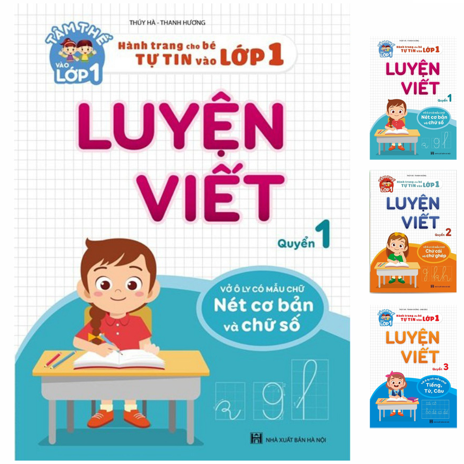 Combo 3 Sách Luyện Viết Cho Trẻ Em - Bộ Sách Tâm Thế Chuẩn Bị Vào Lớp 1 - Hành Trang Cho Bé Vào Lớp 1