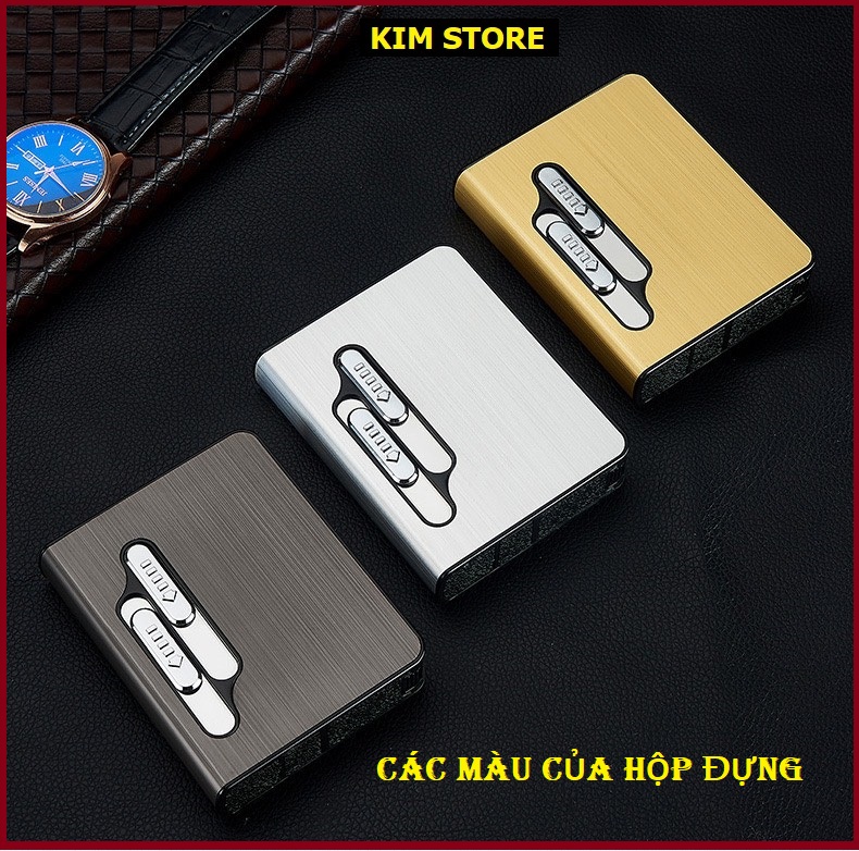 Hộp Đựng Thuốc Lá Đa Năng Bề Mặt Chống Nước Dùng Pin Sạc