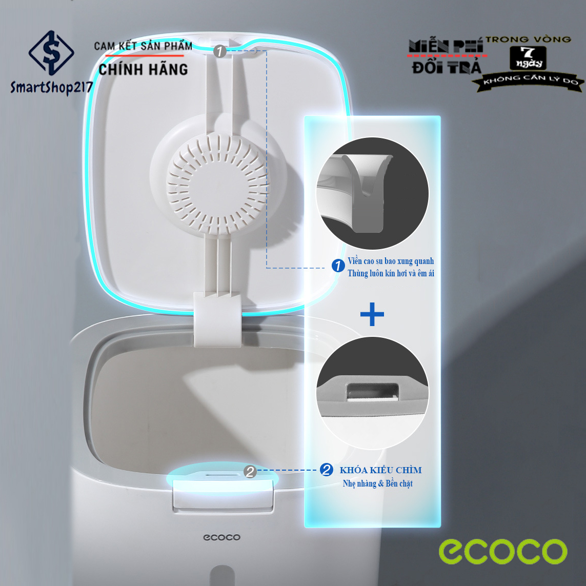 Thùng Đựng Gạo Cao Cấp - Thương Hiệu Nhật Bản ECOCO