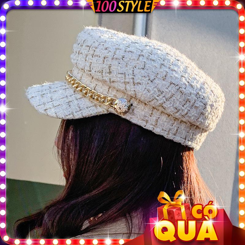 Nón Nồi Dạ Thủy Thủ Phối Xích Siêu Hot Korea Trend - 100style