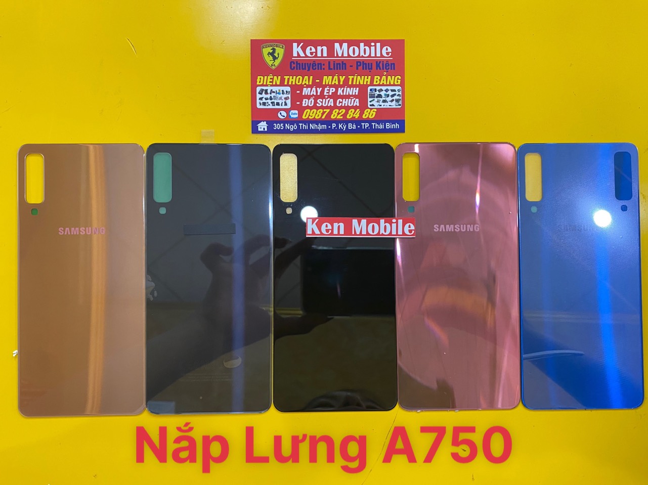 Nắp lưng thay thế cho samsung a7 2018 / a750, loại zin