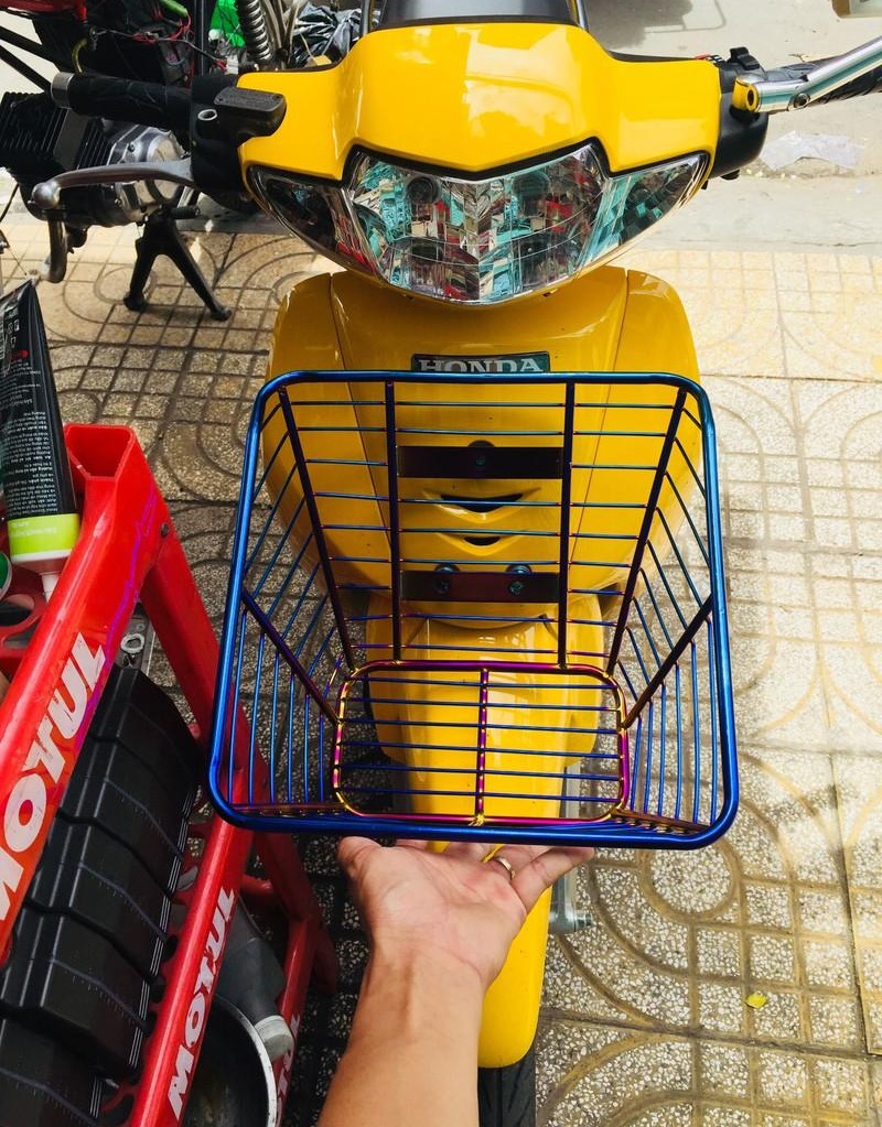 Rổ xe wave nhỏ titan