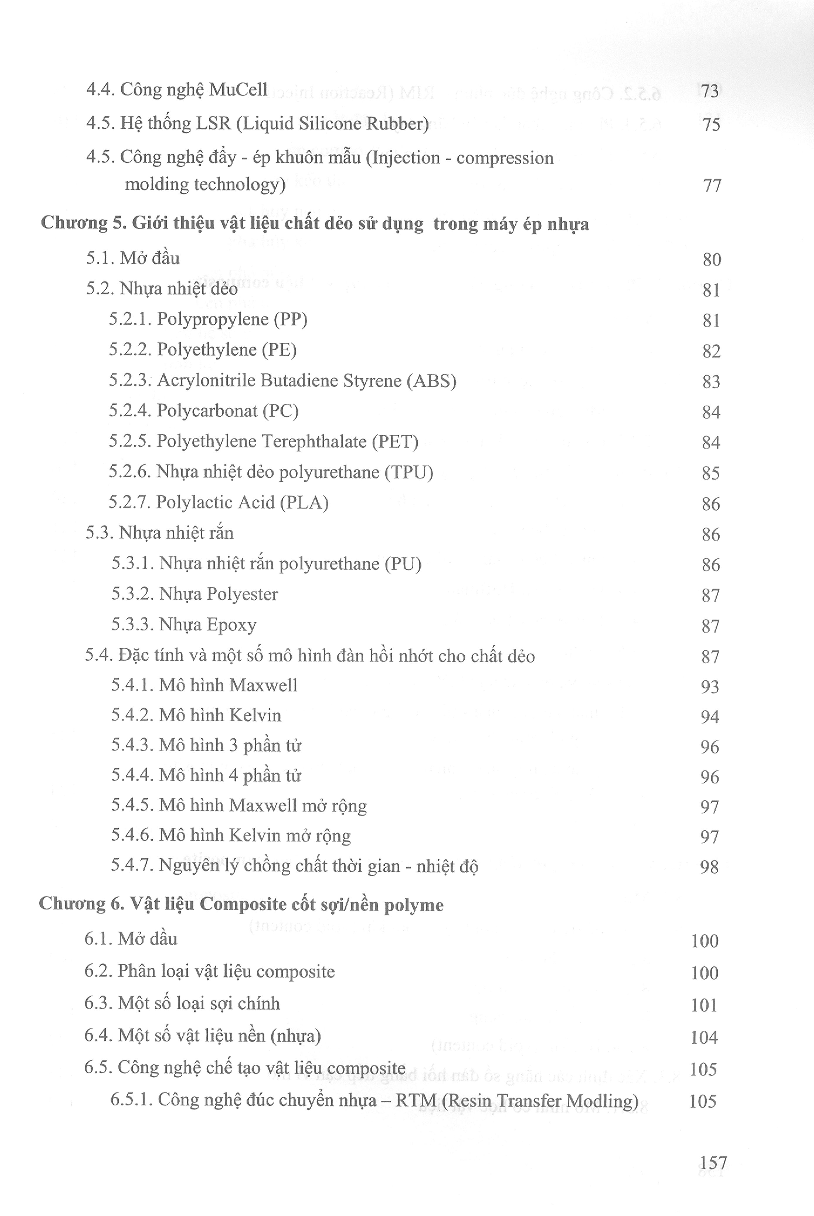 Vật liệu chất dẻo và composite công nghệ và cơ học