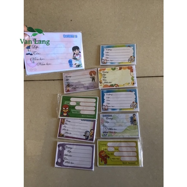 Tệp 30 Nhãn vở hình dễ thương
