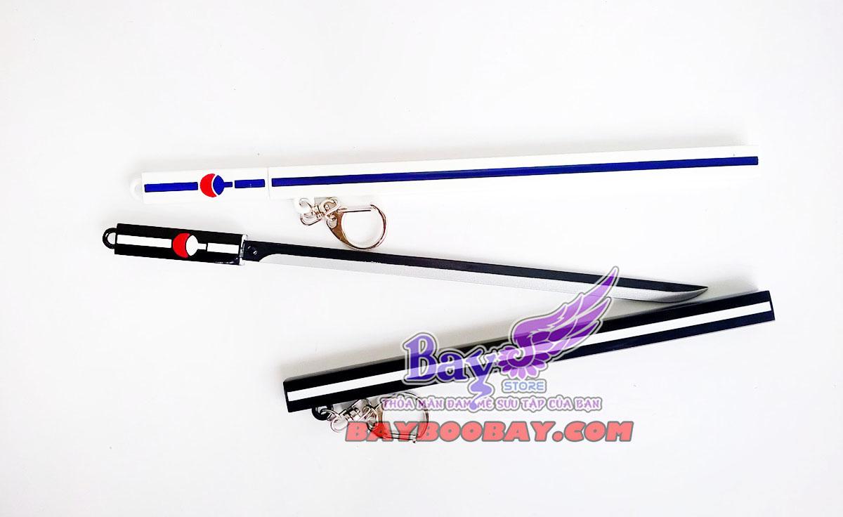 Mô hình kiếm Sasuke trắng đen 22cm