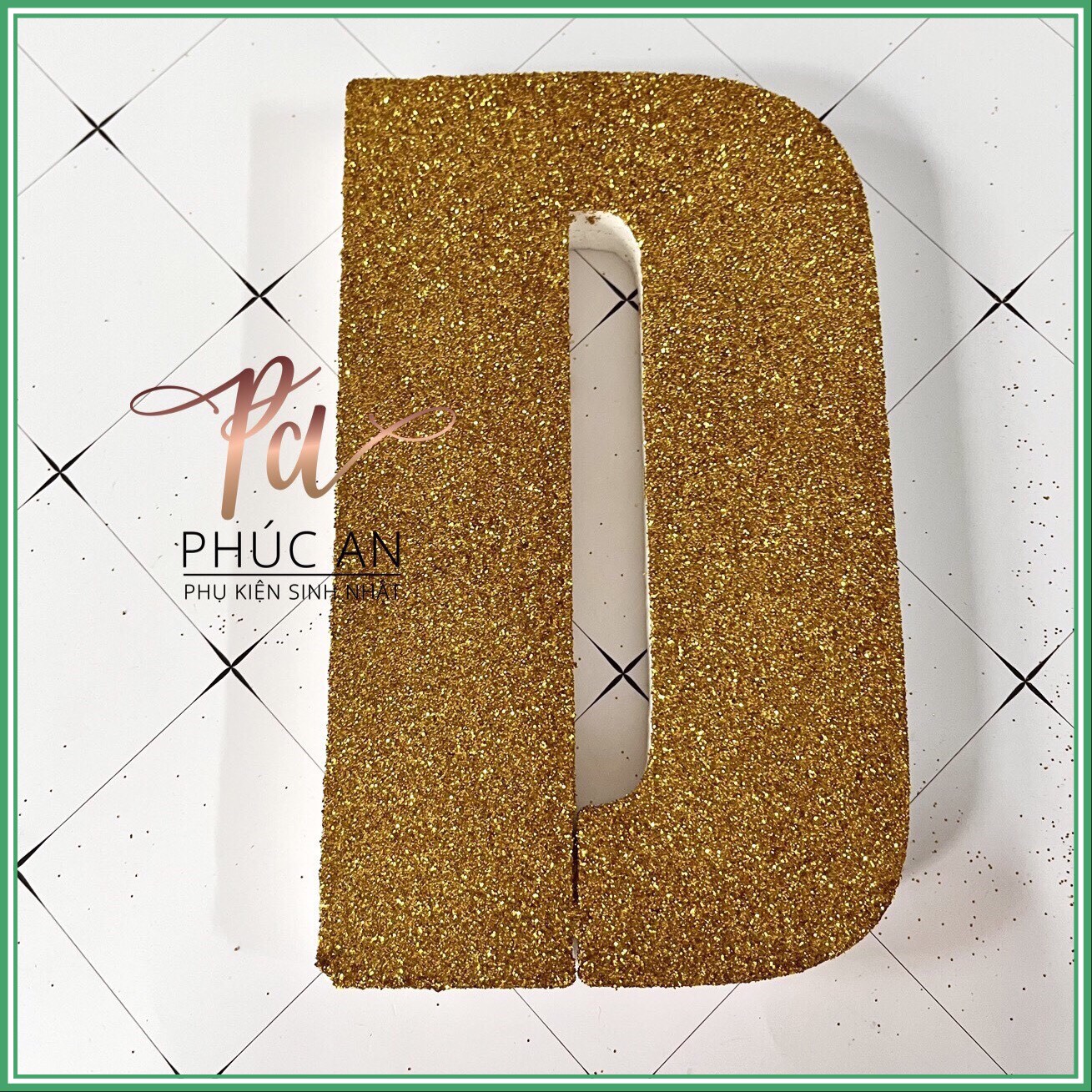 28 Chữ xốp kim tuyến để bàn tự đứng trang trí tiệc hpbd