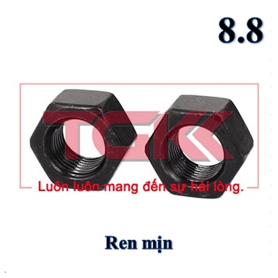 Đai ốc thép đen 8.8 ren mịn (M8-M12)