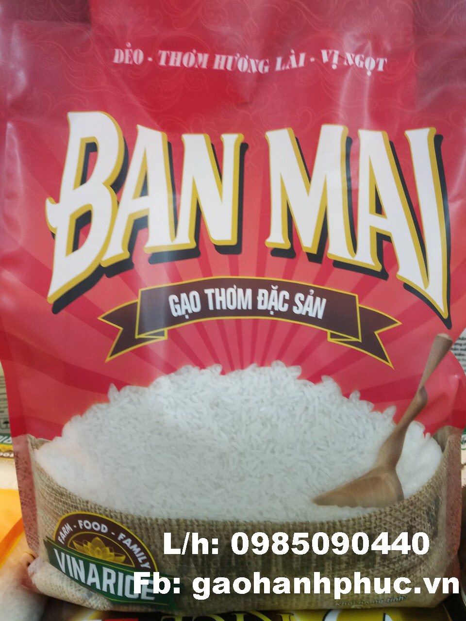 Gạo Ban Mai Đặc Sản gói 5kg