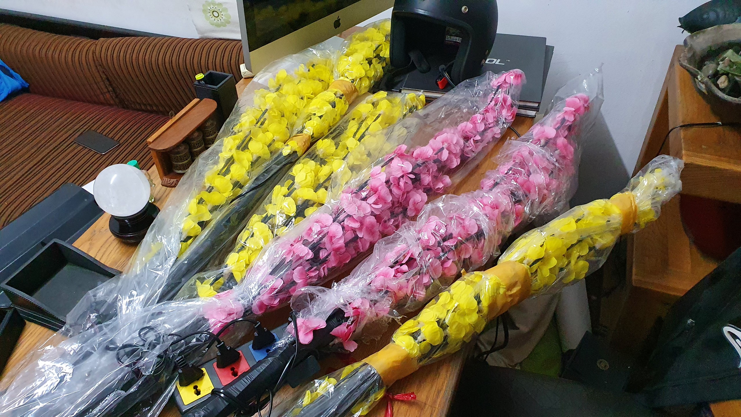 cây hoa mai trang trí led 1m2