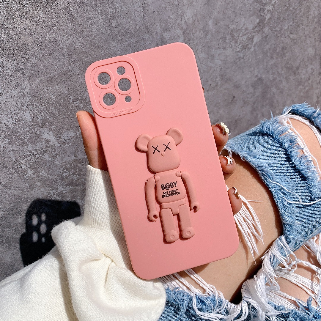 Ốp Lưng Basic Camera Nổi - Mẫu B@BY BE@RBRICK 2 ( Kèm Giá Đỡ Hình Gấu )