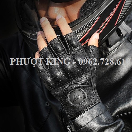 [CHÍNH HÃNG] Găng tay Motowolf cụt ngón da thật