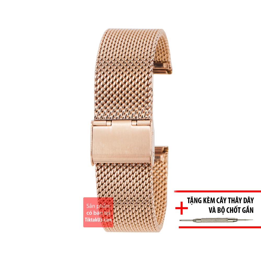 Dây đồng hồ Mesh thép lưới cao cấp Tiktakus size 18mm
