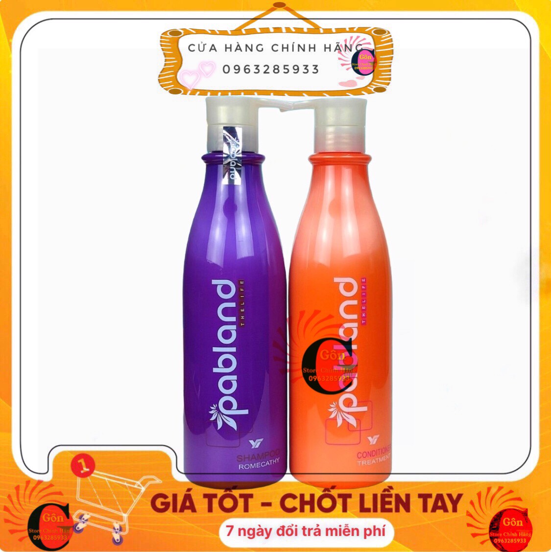 Cặp Dầu Gội Xả Pabland 750ml X 2