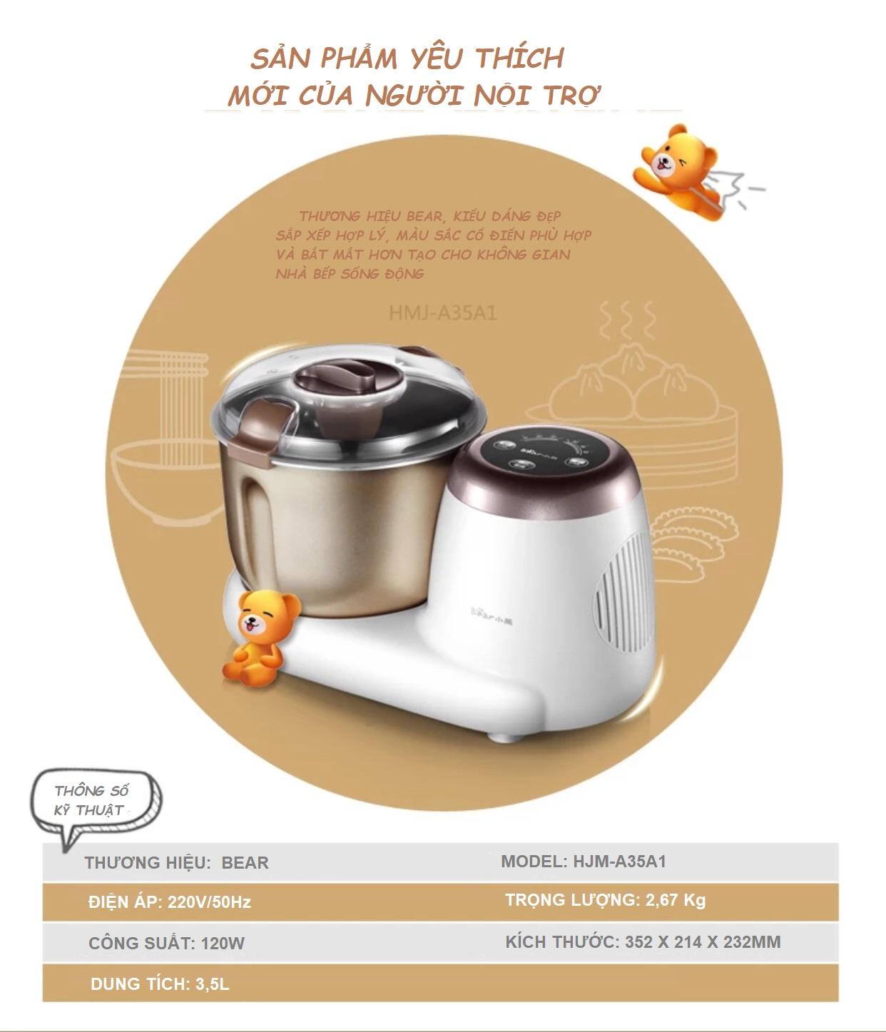 Máy Trộn Bột & Ủ Bột Bear HMJ-A35A1