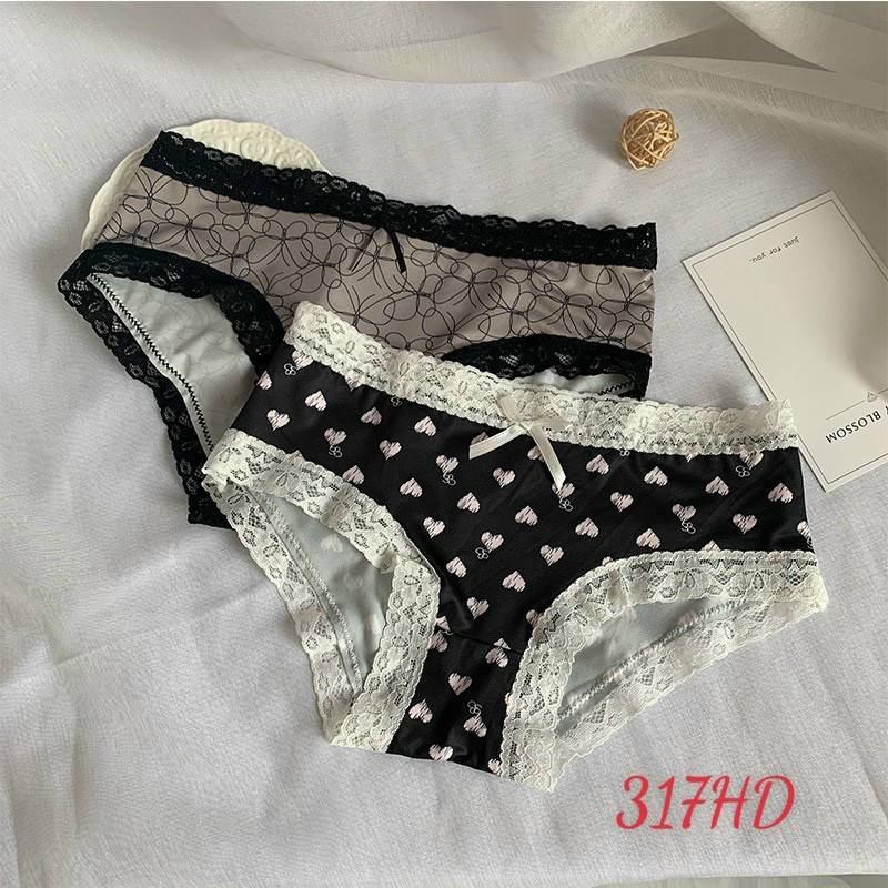 Set 5 quần chip/lót họa tiết da beo, họa tiết vằn Chất su lụa lạnh XINH