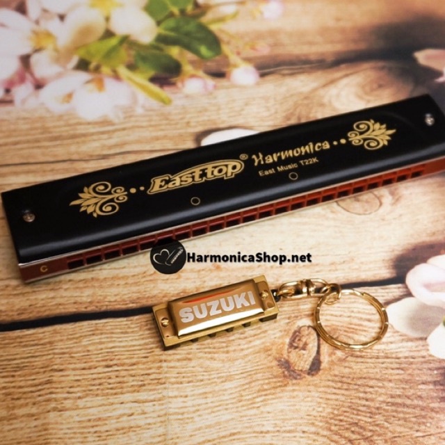 Kèn harmonica Suzuki mini 5 lỗ móc khóa
