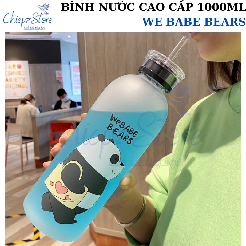 Bình nước We Babe Bears - Bình đựng nước cao cấp 1000ml - BPA free