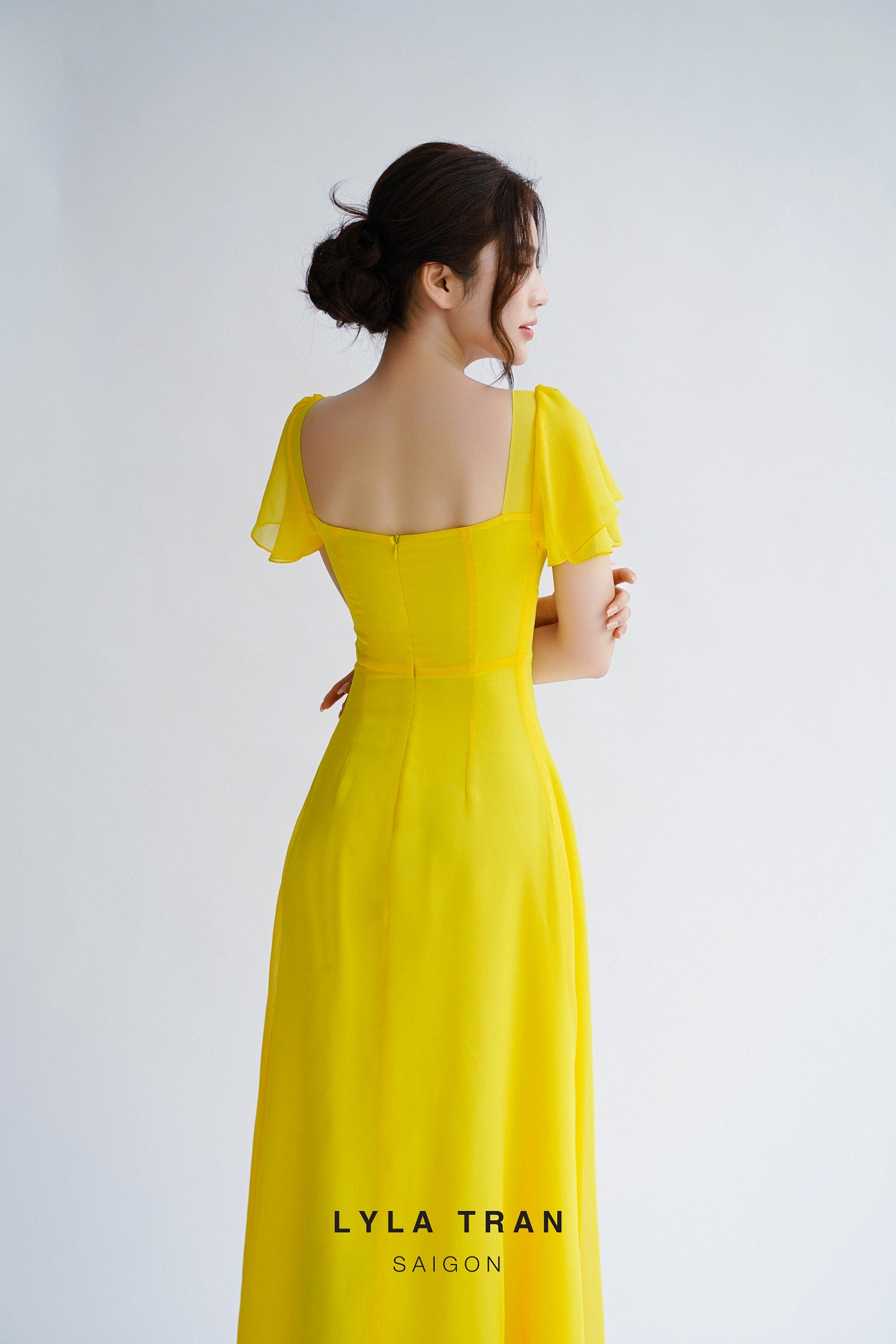 ĐẦM MAXI TAY CÁNH TIÊN CỔ VUÔNG (ANTA)