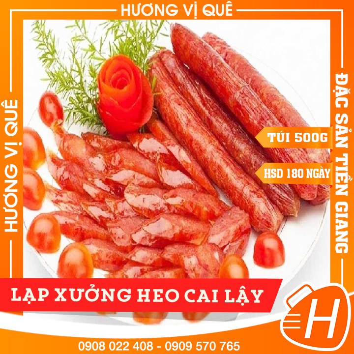 Lạp xưởng heo cai lậy - túi 500g - đặc sản tiền giang