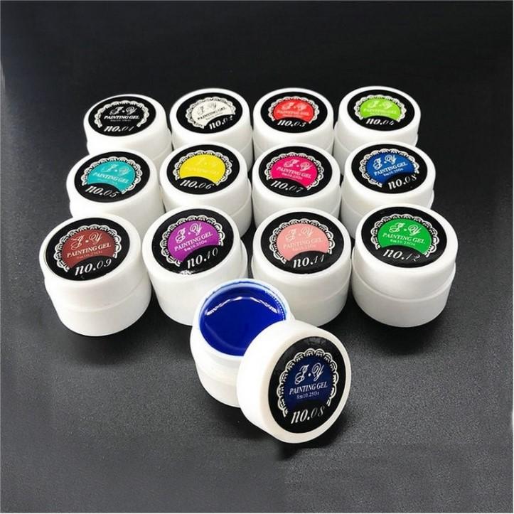 Sét gel vẽ nail 12 màu lên màu đẹp