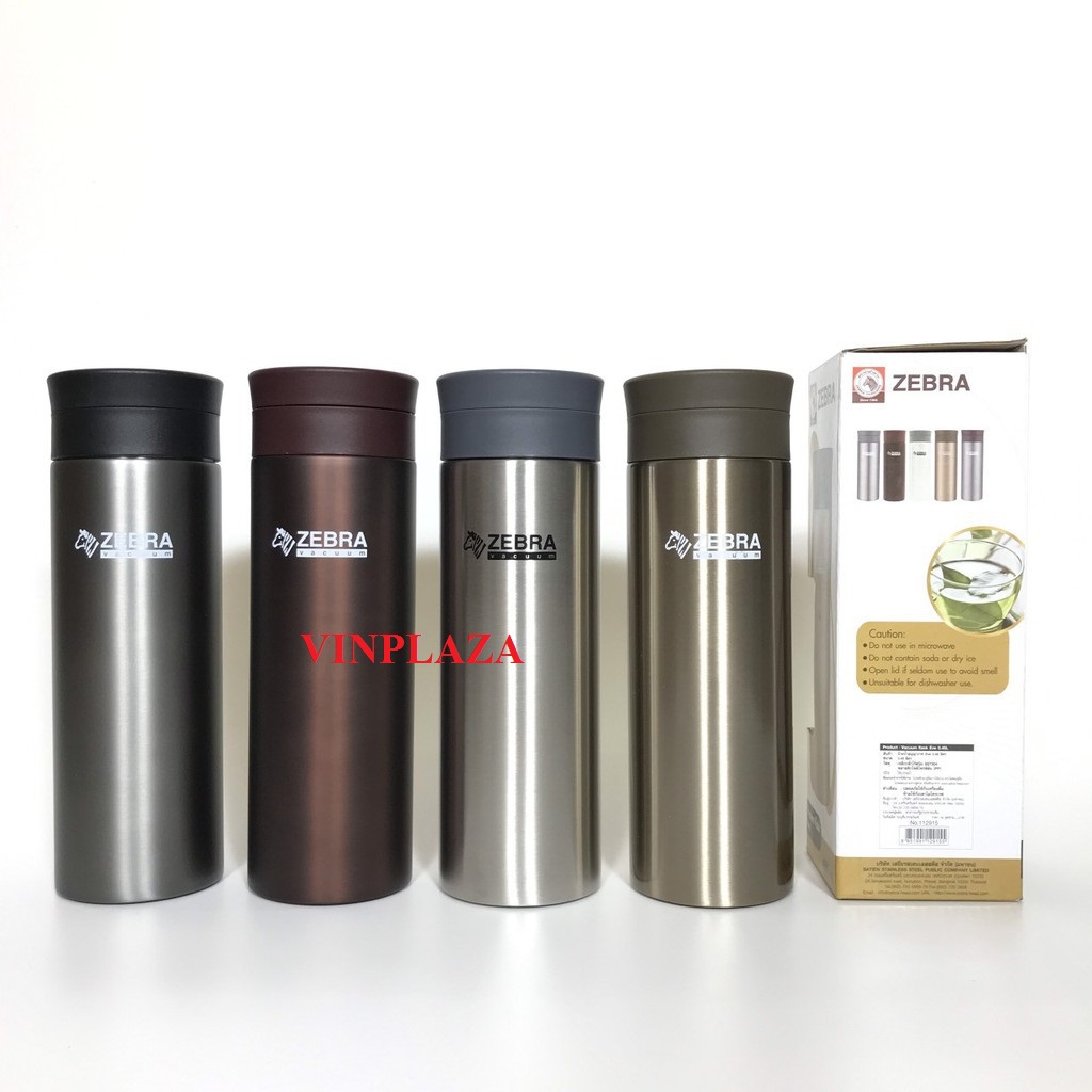 Bình giữ nhiệt Inox 0.45l Eva (Bạc, Đỏ nâu, Đồng, Xám đen) - 112915