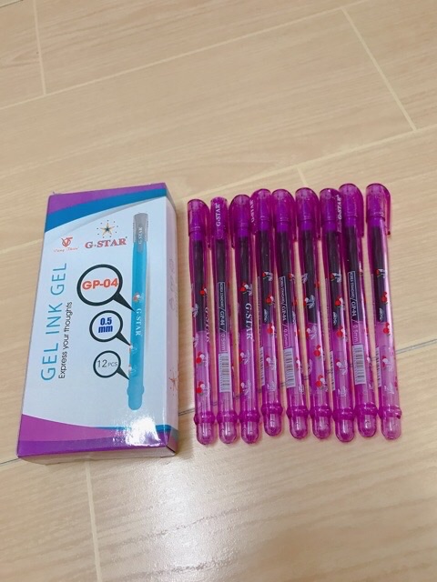[HCM]Hộp 12 cây bút GP 04 mực tím học sinh