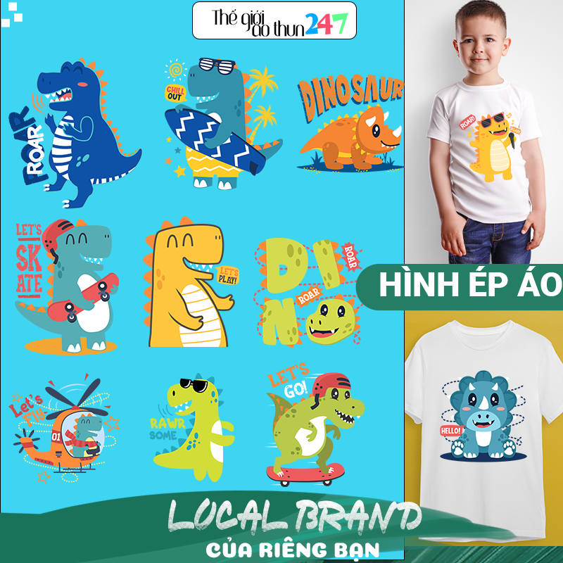 [Hình ủi, ép nhiệt] Hình khủng long cho trẻ SN7