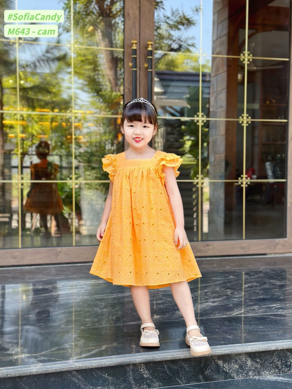ĐẦM THÊU CAM SOFIA CANDY
