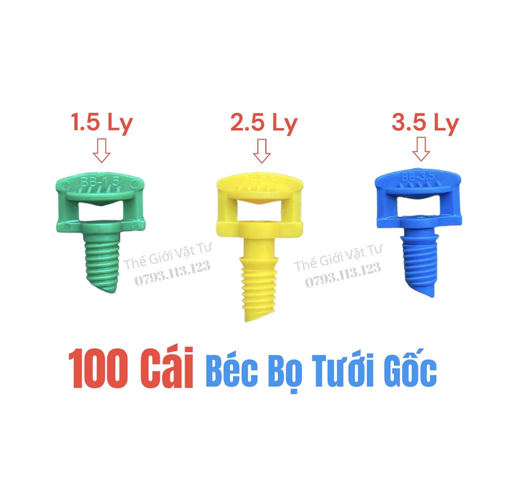 100 béc bọ tưới gốc họng phun 2.5 ly