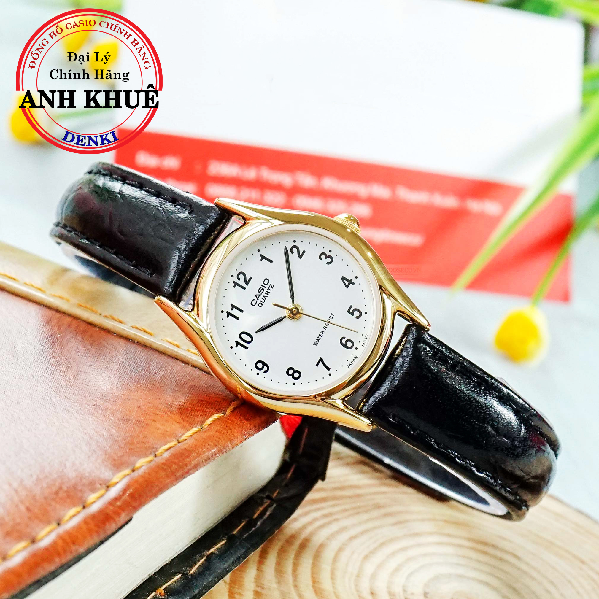 [SIÊU XINH] Đồng hồ nữ dây da Casio Anh Khuê LTP-1094Q-7B1RDF