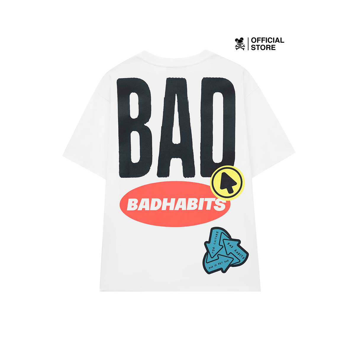 Áo thun unisex bad habits - white bad icon tee - local brand chính hãng