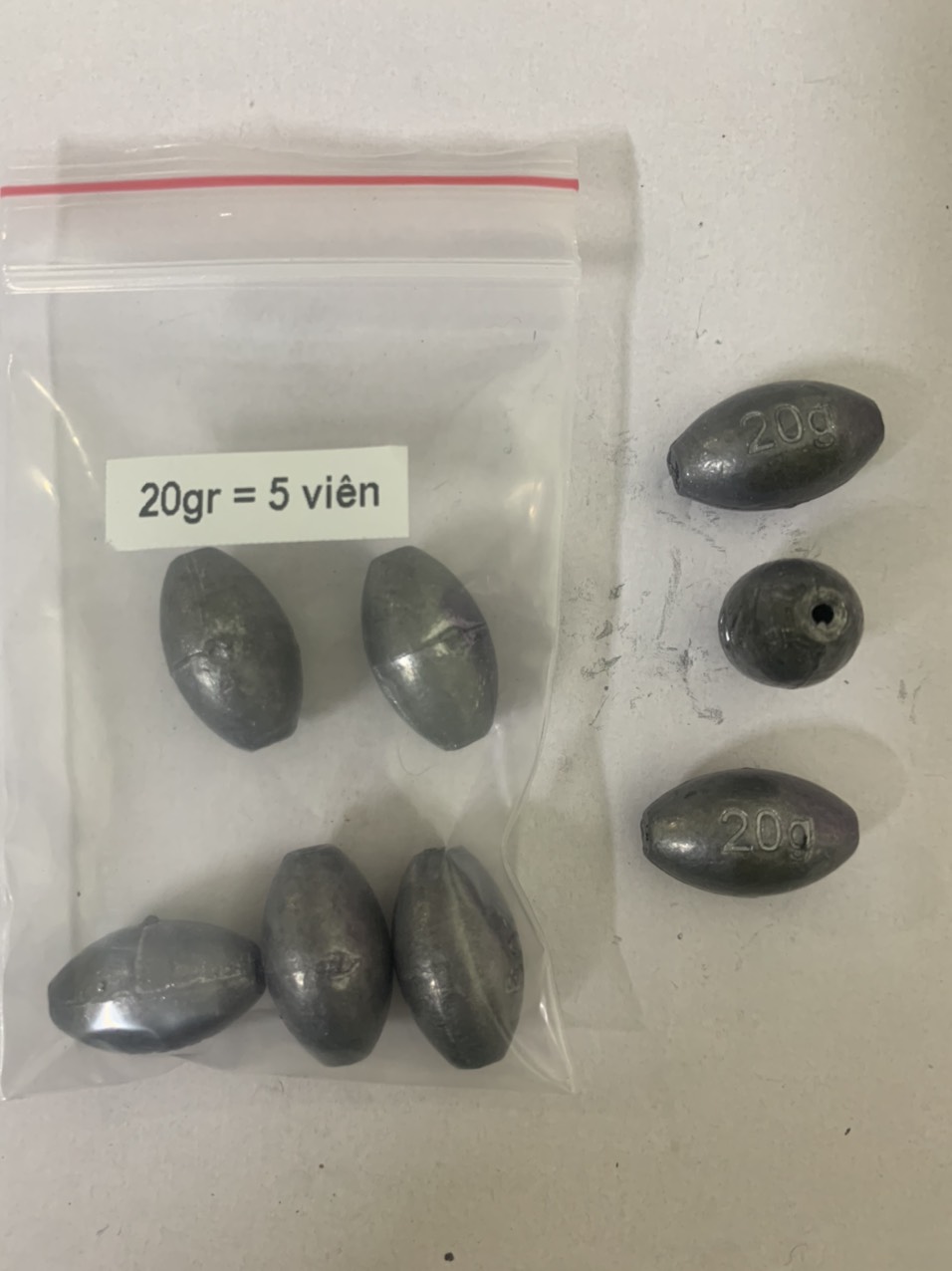 CHÌ CÂU CÁ XUYÊN TÂM ( 2gr đến 50gr )