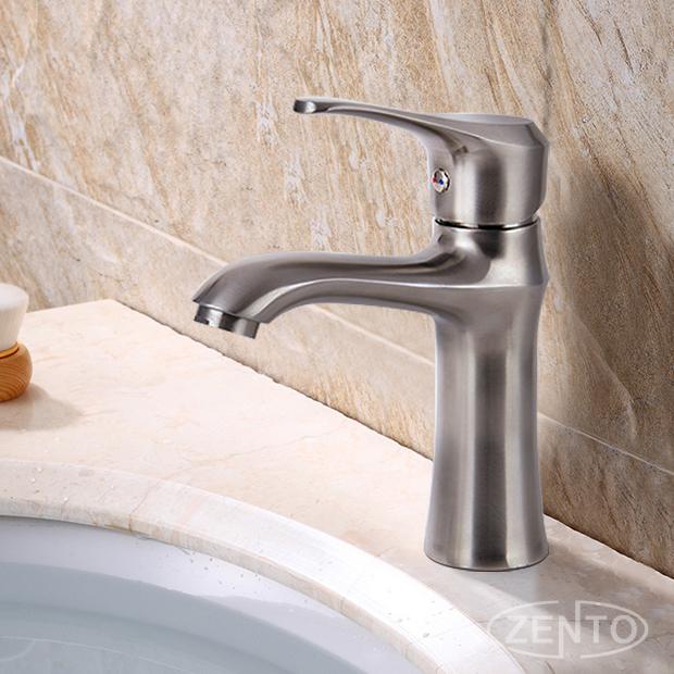 Vòi chậu lavabo nóng lạnh inox304 Zento SUS3302