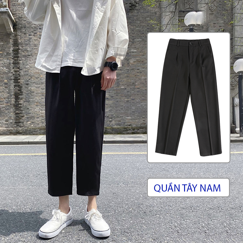 Quần Chinos Nam Hàn Quốc Ống Rộng Dáng Tây Âu Cạp Cúc Thanh Lịch Thời Trang FORHIMCS2 JOGGER NAM 9000063C3